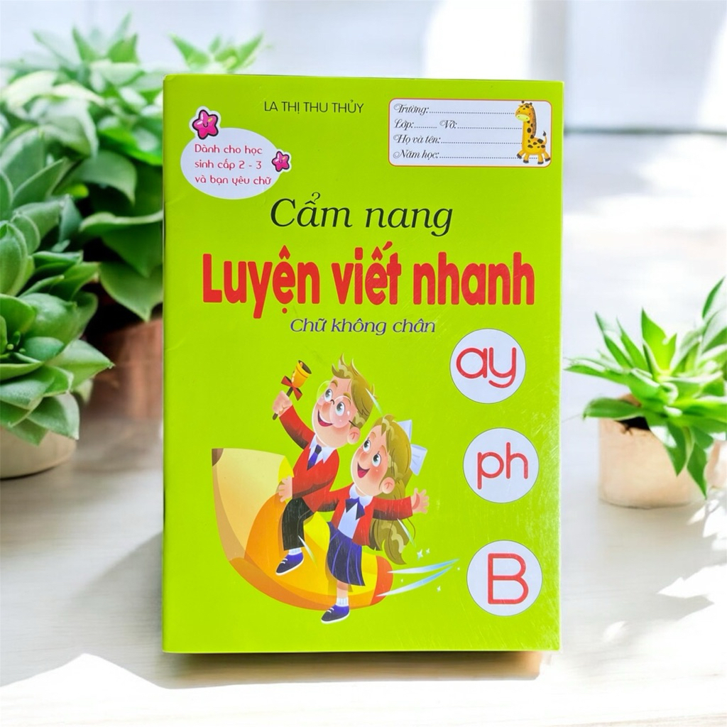 Vở luyện viết nhanh - font chữ không chân.