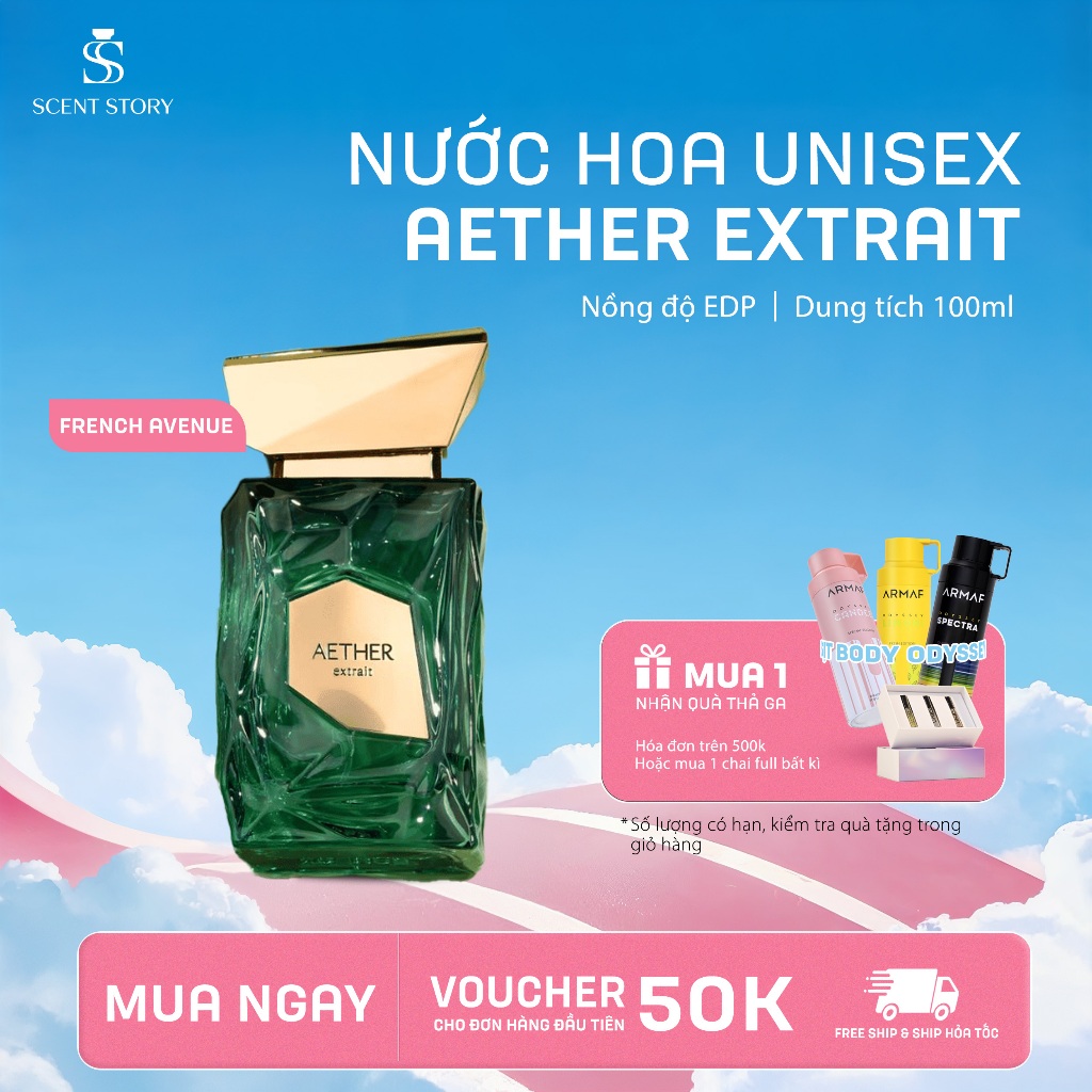 [Hỏa tốc] Nước Hoa Unisex French Avenue AETHER Extrait EDP 100ml