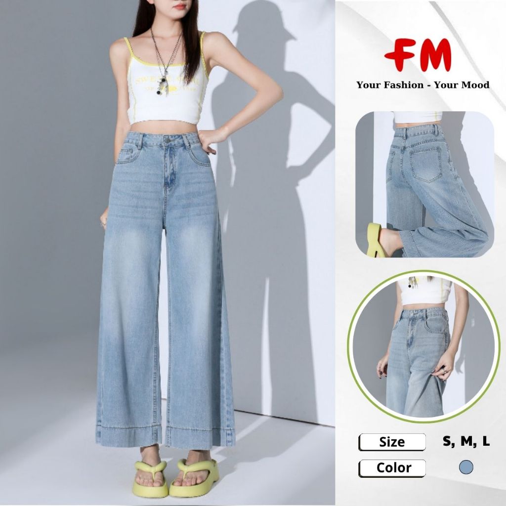Quần Jeans Ống Suông Nữ FMSTYLE SHOP – Viền Túi, Form Chuẩn, Chất Liệu Cao Cấp, Bền Đẹp 24091183