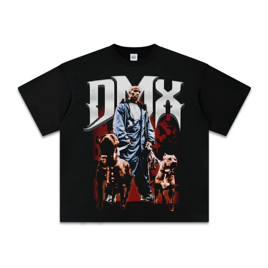 Áo Thun DMX Unisex Oversize, Áo Phông Rapper Hiphop Streetwear, Áo Form Rộng 100% Cotton