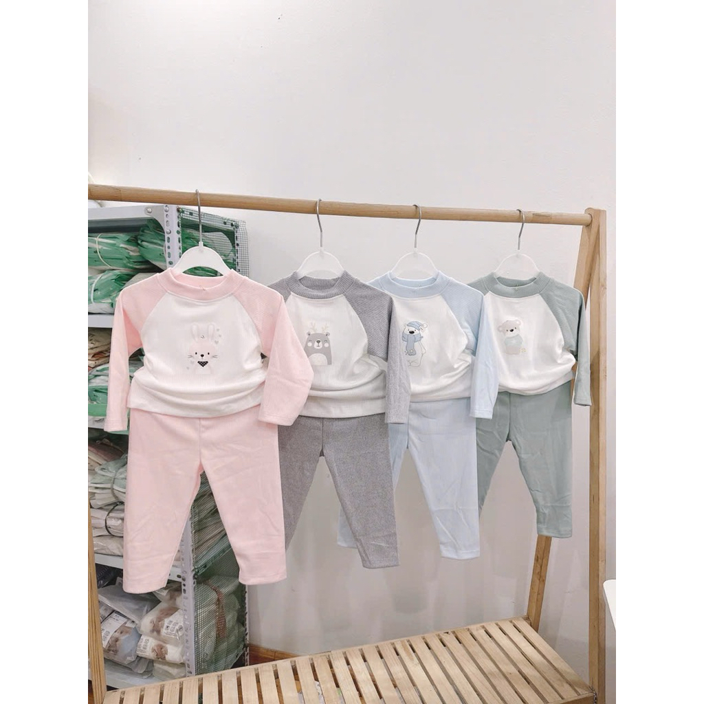 [Jinro] Bộ nỉ Jinro ấm áp cho bé, sz 9m-4y