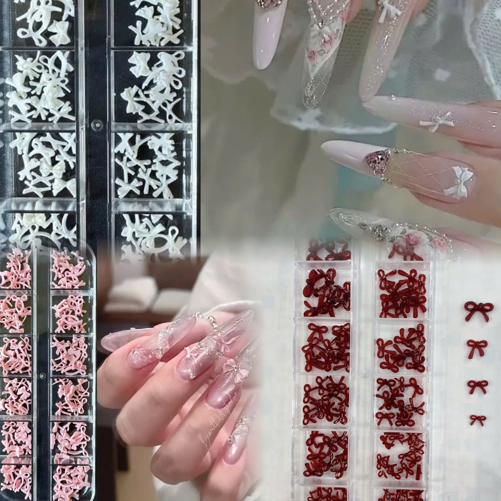 Sét nơ mix kiểu khay 12 ô nơ điệu nổi