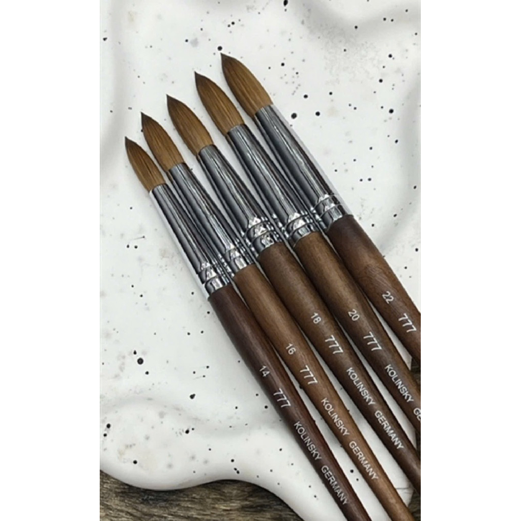 CỌ ĐẮP BỘT 777 có nhiều size- cao cấp -Cọ chưa bấm đầu