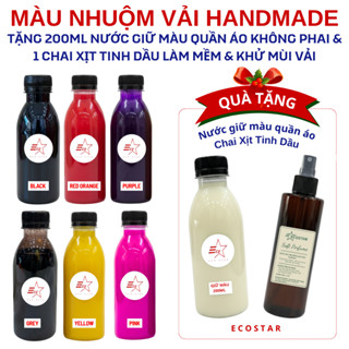  Combo màu nhuộm vải tổng hợp 200ML tặng 200ML nước giữ màu quần áo 1 chai tinh dầu xịt thơm 