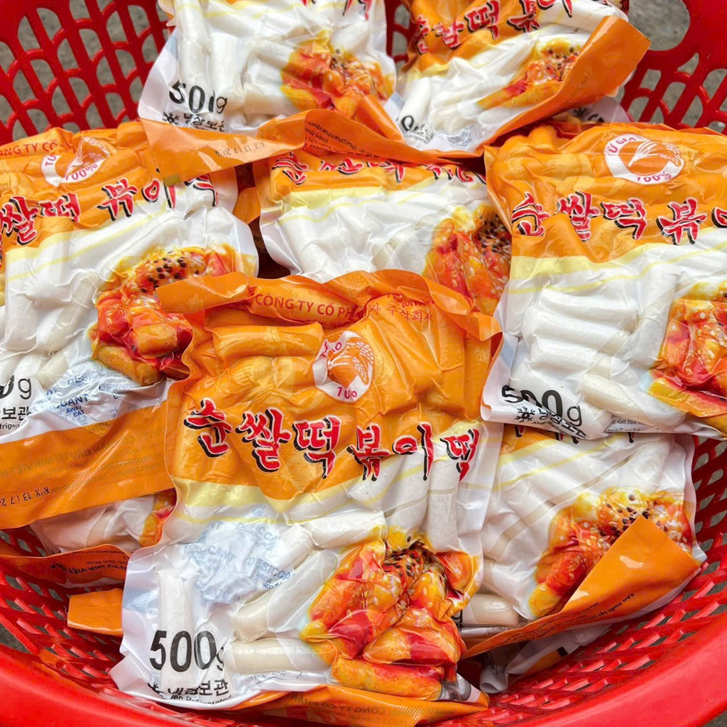 Combo 5 Gói Tokbokki Cắt Sẵn Gói Vàng Hàn Quốc Mỗi Gói 500G