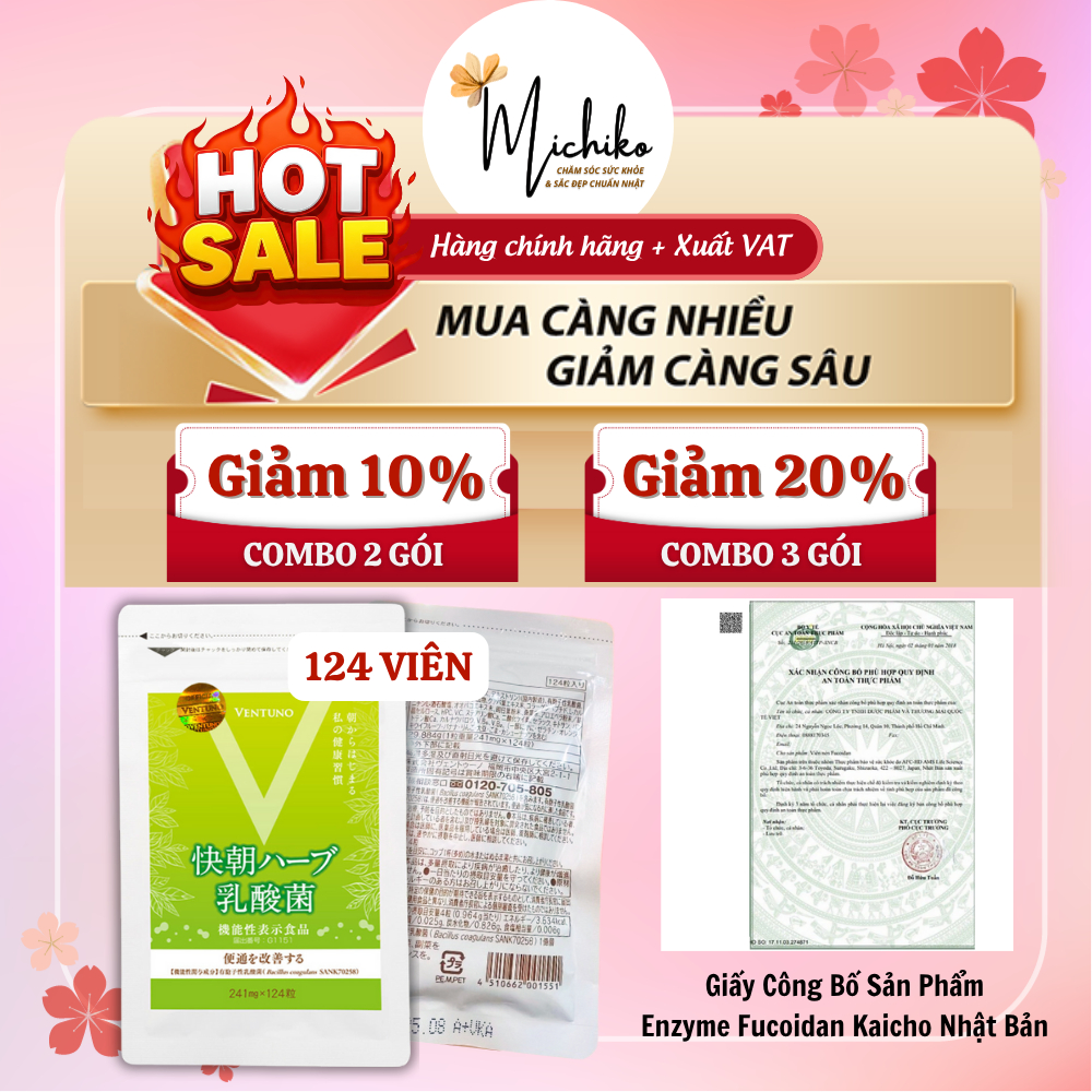 [CHÍNH HÃNG] [124 VIÊN] Viên Uống Giảm Cân Enzyme Fucoidan Kaicho Chính Hãng Nhật Bản 124 Viên