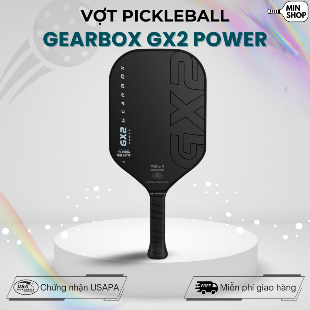 [CHÍNH HÃNG] VỢT PICKLEBALL GEARBOX GX2 POWER | SỨC MẠNH KIỂM SOÁT ĐỈNH CAO