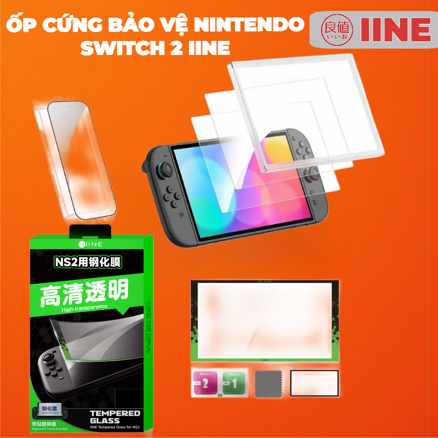 Dán Cường Lực Máy Nintendo Switch 2 IINE