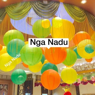 Combo 50 đèn lồng giấy 20cm đủ màu trang trí Tết 2026,nhà Chùa,Trường học,cửa hàng,trung tâm thương mại,quán cà phê