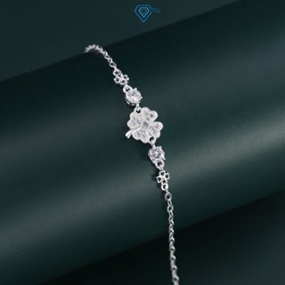  Lắc tay nữ bạc 925 cỏ 4 lá may mắn vòng tay đính đá đẹp LTN0316 - Trang Sức TNJ 