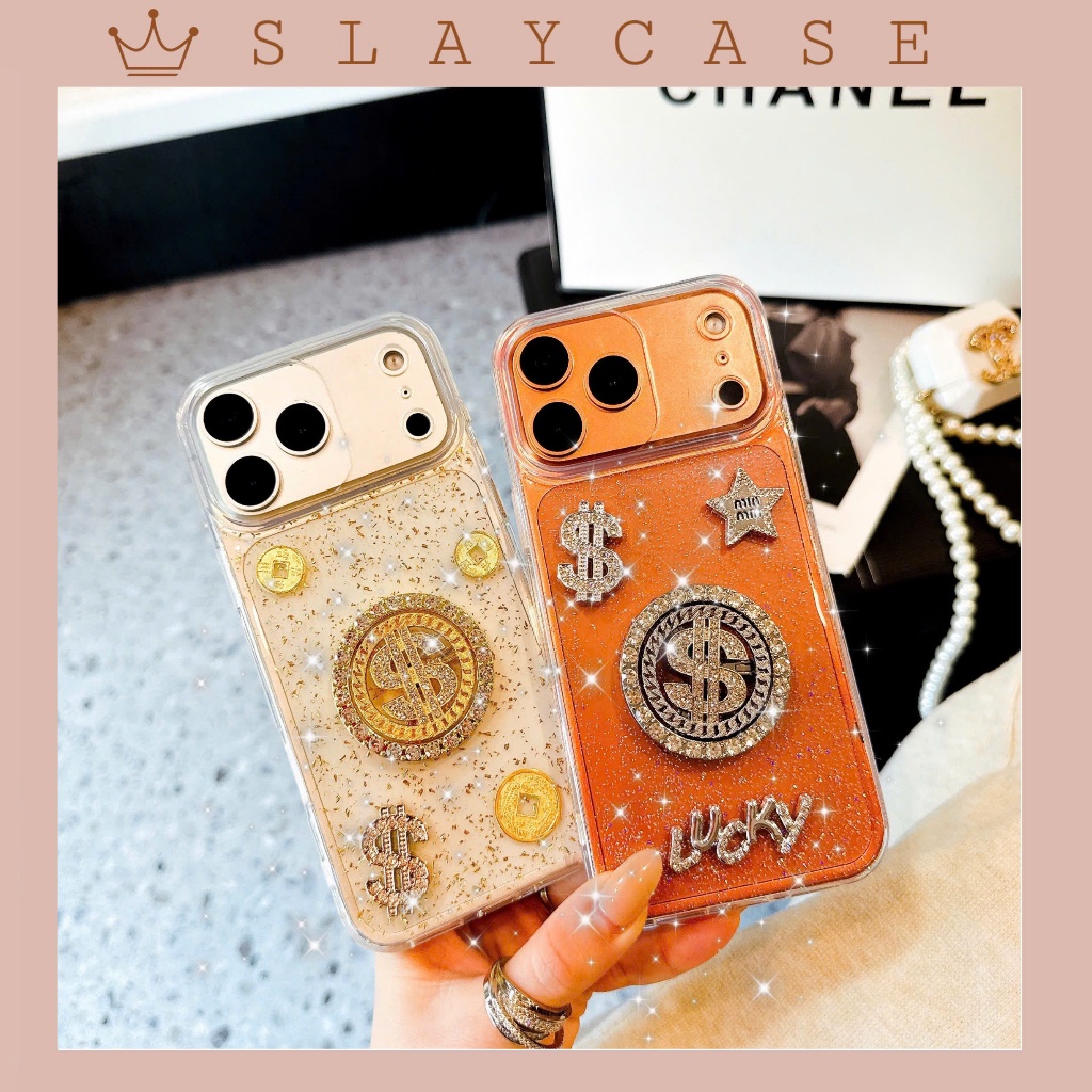 Ốp lưng iphone nhũ ĐỒNG TIỀN XOAY vàng, bạc 11/11prm/12/12pro/12prm/14prm/15prm/16prm/17prm