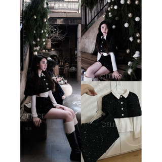  CÉLICE|<55KG SET DẠ 3 CHI TIẾT GỒM ÁO DẠ CHÂN VÁY ÁO TRẮNG set dạ nữ set dạ 3 chi tiết nữ set dạ đi tiệc nữ 