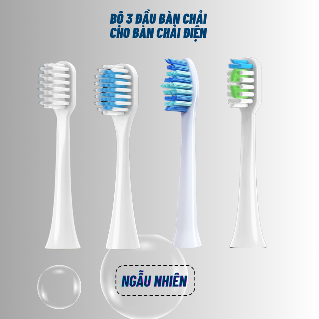 Set 3 đầu S100 PRO bàn chải thay thế cho bàn chải đánh răng điện_Phụ kiện In home
