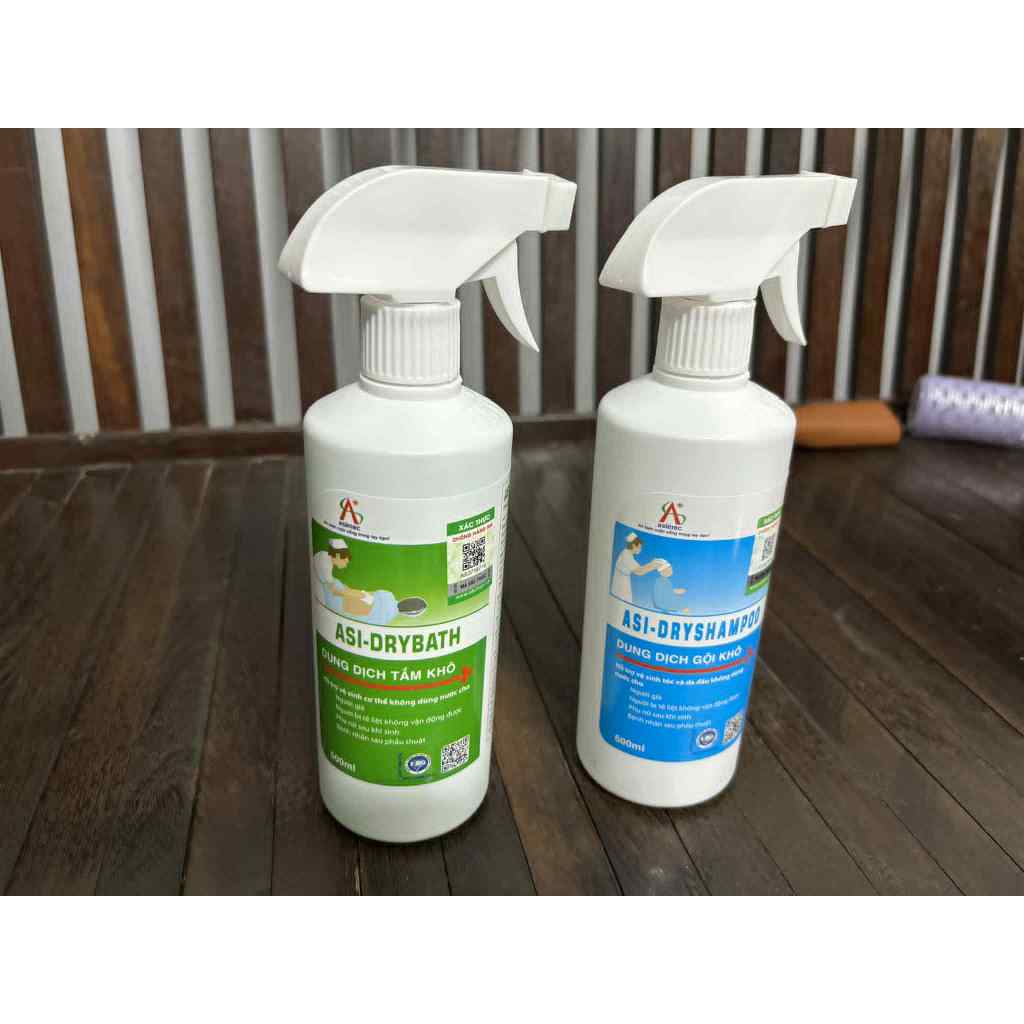 Xịt tắm, gội  khô An sinh  chai 500ml cho người bệnh, mẹ sau sinh, người già...