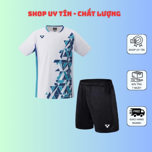 Bộ Quần Áo Cầu Lông  Nam Nữ Họa Tiết Siêu Đẹp, Co Giãn 4 Chiều, Thoát Mồ Hôi A4