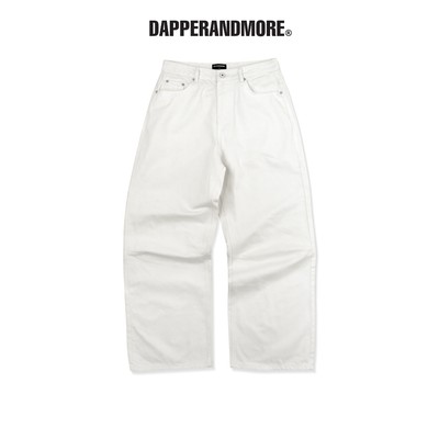 Quần Jean Ống Rộng DAPPERANDMORE "WIDE- LEG WASHED DENIM PANTS" - Trắng