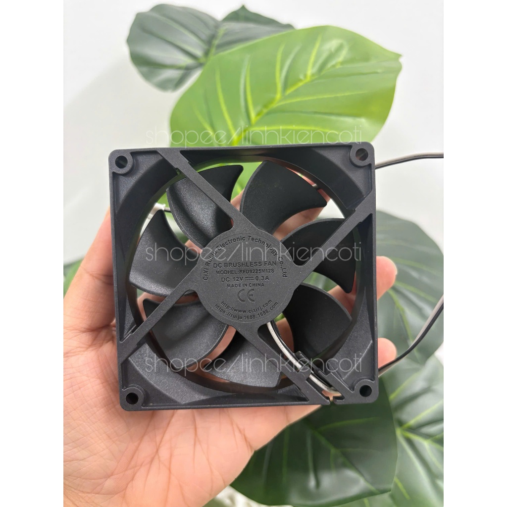 Quạt 9cm x 9cm tản nhiệt cho tủ sấy, cây nước, .... 12V