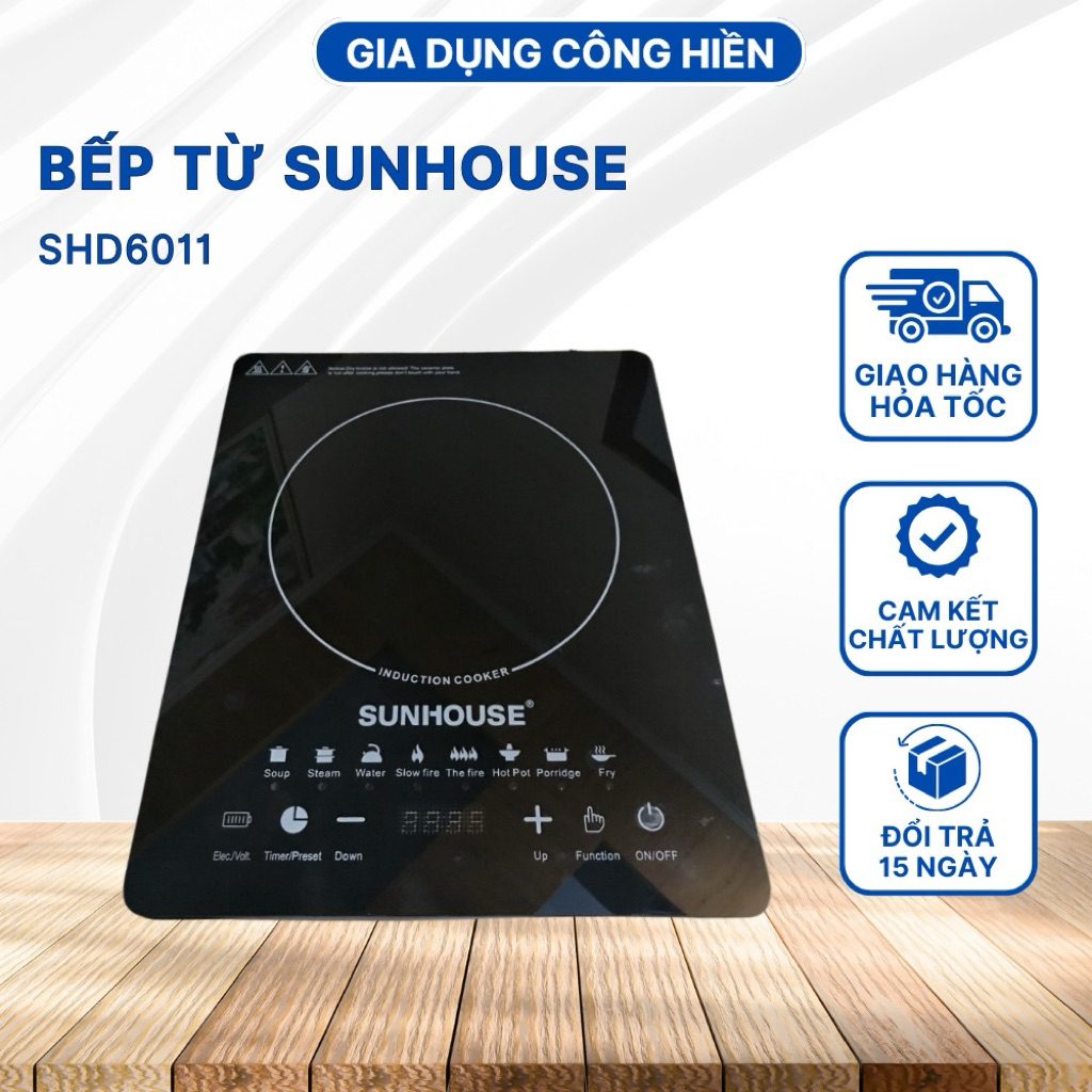[Tặng kèm nồi innox] Bếp Từ  SUNHOUSE 2200W. BẾP HỒNG NGOẠI - an toàn tiết kiệm