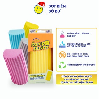 Miếng Bọt Biển Lau Bụi Damp Duster Lau Kính, Lau Bụi Mịn, Mút Lau Đa Năng Chính Hãng Scrub Daddy