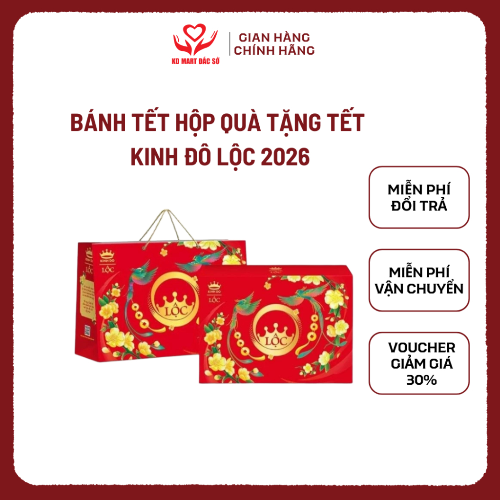 Bánh Tết Hộp Quà Tết Kinh Đô Lộc - Năm mới 2026 - tài lộc