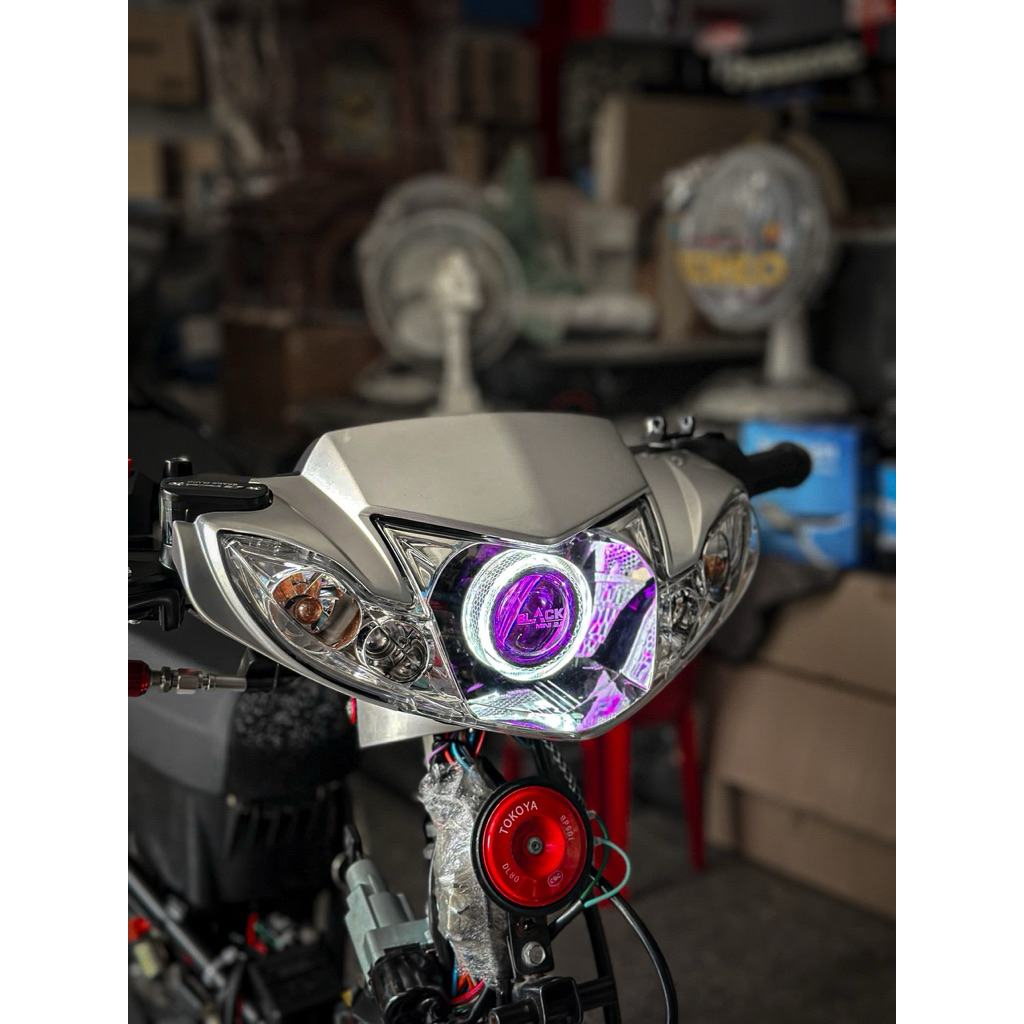 Pha đèn Sihelo bi cầu titan black mini – gắn Sirius – sáng mạnh đẹp