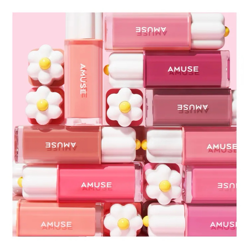 (HÀNG BÁN TẠI MỸ) SON MÔI DẠNG NƯỚC BÓNG THUẦN CHAY AMUSE DEW TINT DEWY + TINT