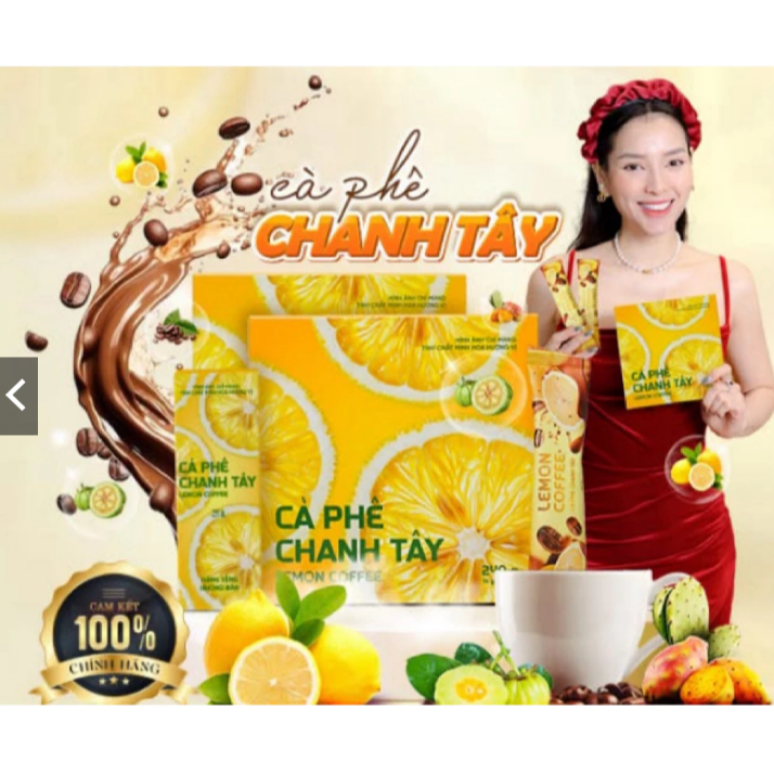 Cà Phê Vị Chanh Tây Lemon Coffee ( Mẫu Mới) Chính Hãng- Hộp 15 Gói