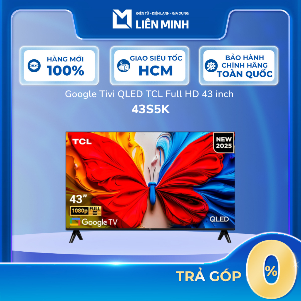 43S5K (MỚI) / 43S5400A - Tivi TCL 43 Inch Full HD - Bảo Hành Chính Hãng [GIÁ MÁY]