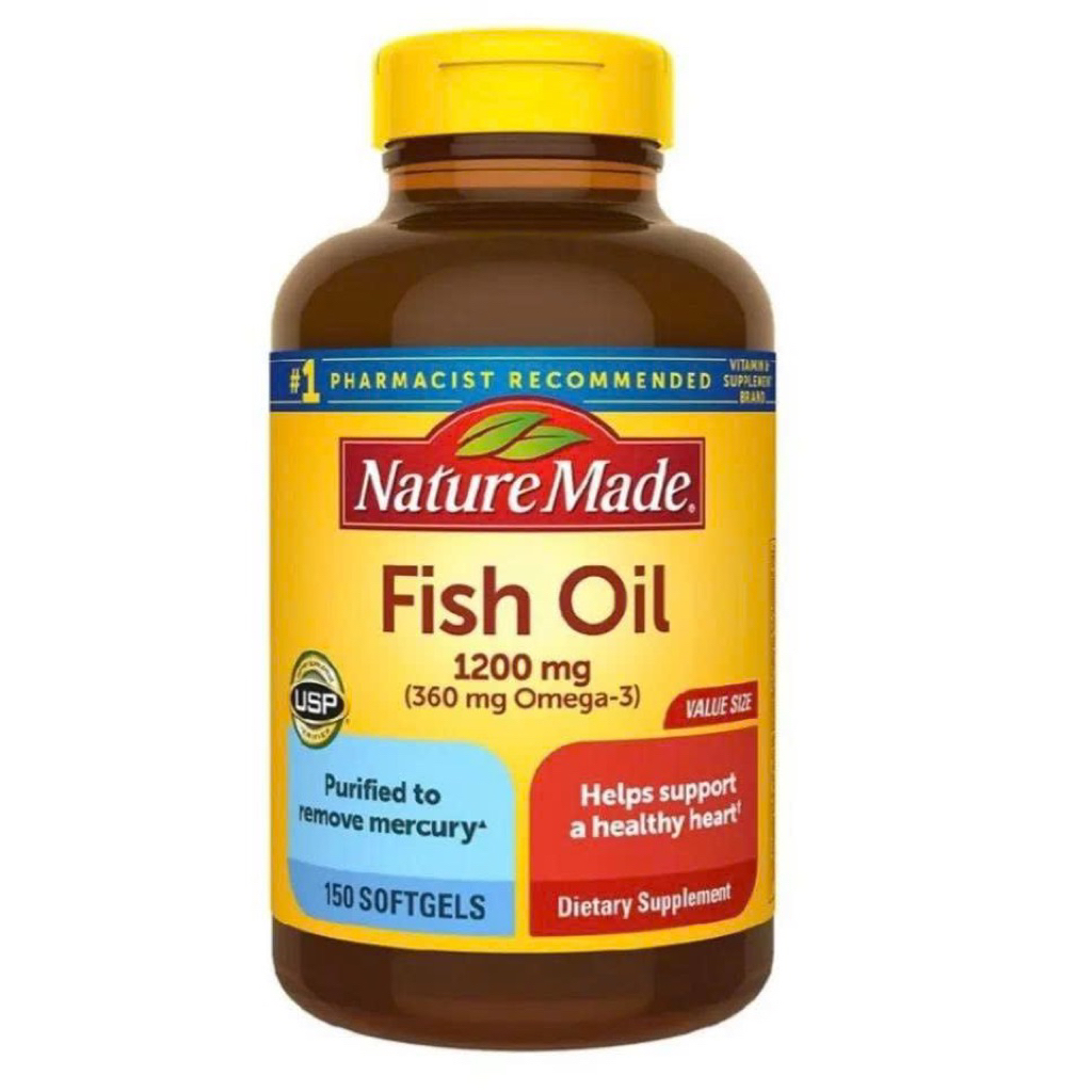 Dầu cá Nature Made Fish Oil Omega 3 1200mg hộp 300 viên của Mỹ