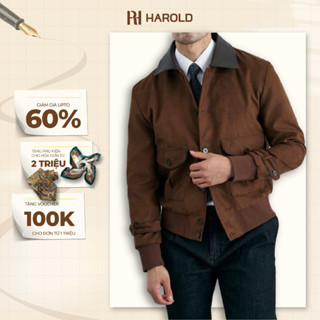  Áo Khoác Da Lộn Nam Cao Cấp Harold Workwear Jacket Sang Trọng Vải Dày Dặn Chống Nhăn Độ Bền Cao Đứng Form Tốt 