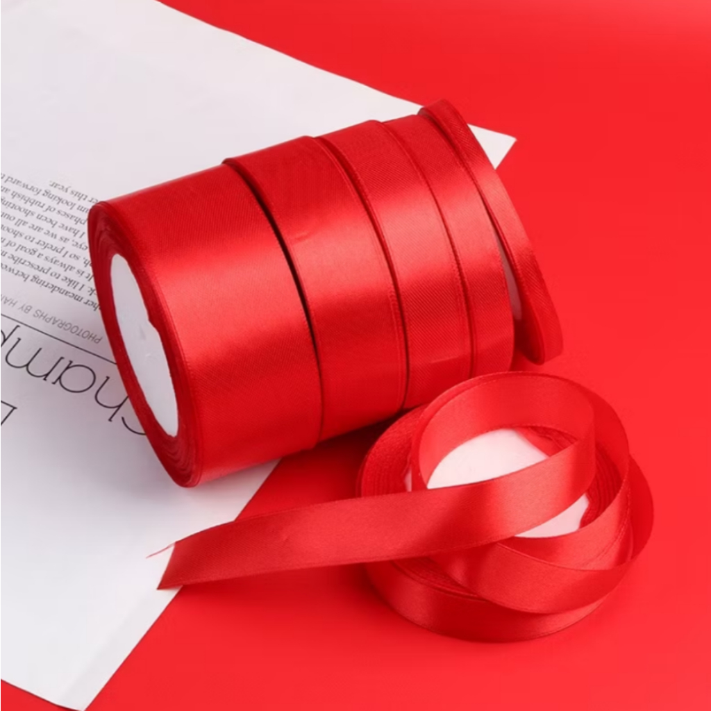 Cuộn ruy băng Đỏ bản 4cm/2cm/1cm trang trí Lễ Tết 2026