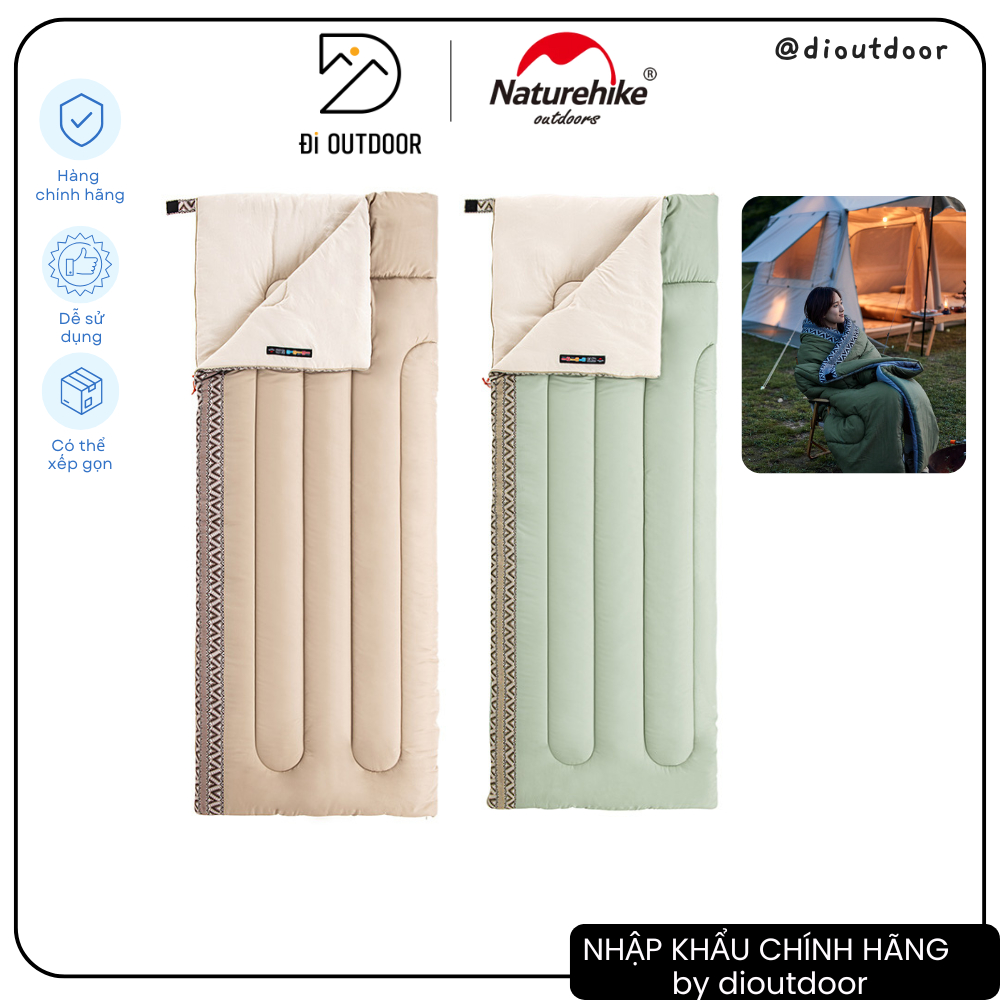 Túi Ngủ Dã Ngoại Naturehike L150 NH20MSD05- F150 NH22MSD05 Siêu Nhẹ