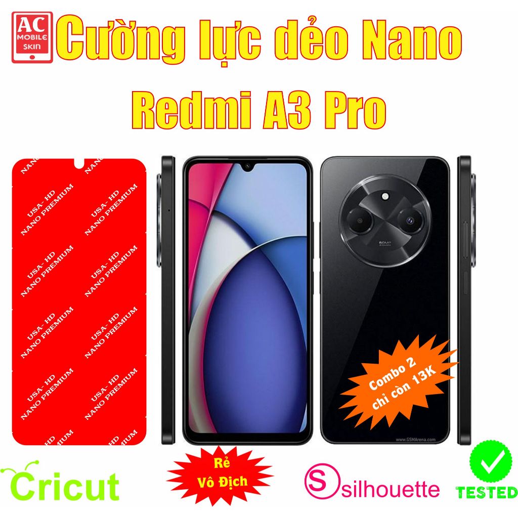 Cường lực dẻo bảo vệ màn hình điện thoại Redmi A3 Pro (Redmi A3pro)