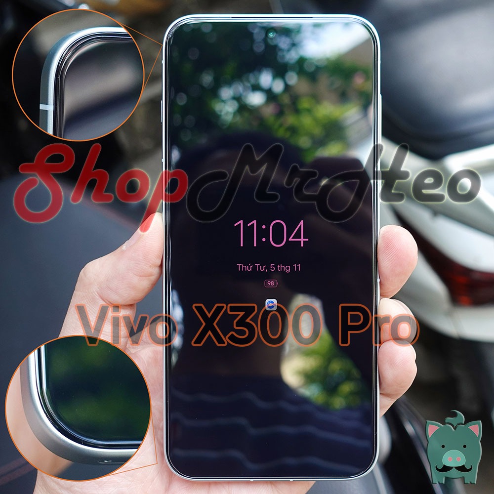 Dán Kính Cường Lực Vivo X300 Ultra | X300 Pro | Vivo X300 (Không Viền Đen - Vân Tay OK - Nano Mượt)