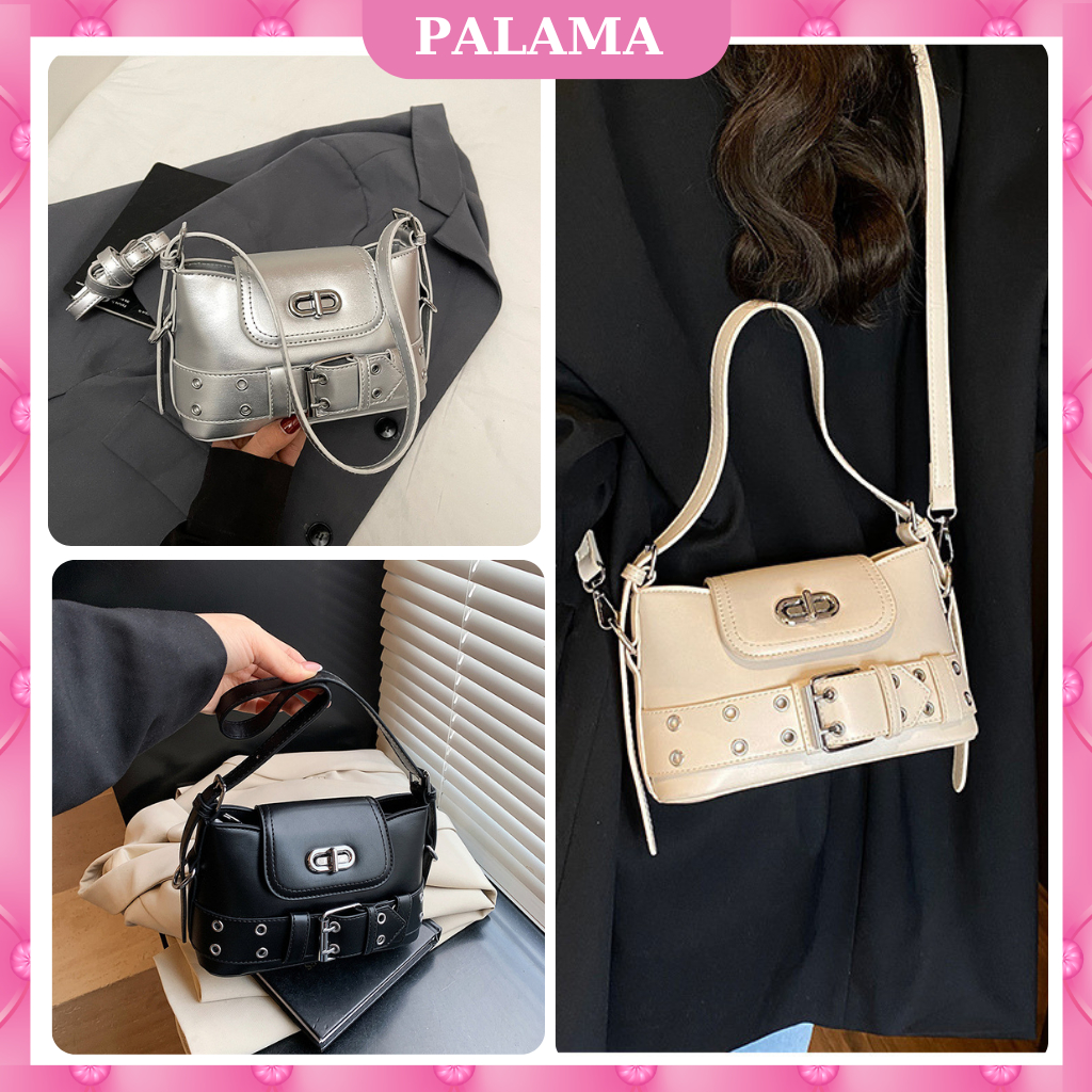 Túi xách nữ thời trang PALAMA túi đeo vai da đẹp size 21cm khoá vặn sang chảnh PK365