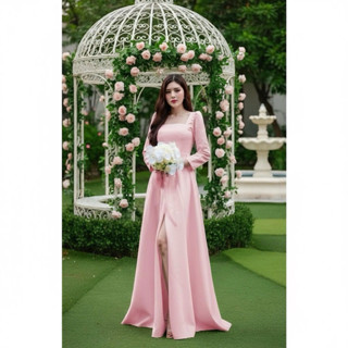  Đầm cưới đi bàn nhẹ nhàng TRIPBLE T DRESS chất phi taffeta - size S M L -MS194Y 