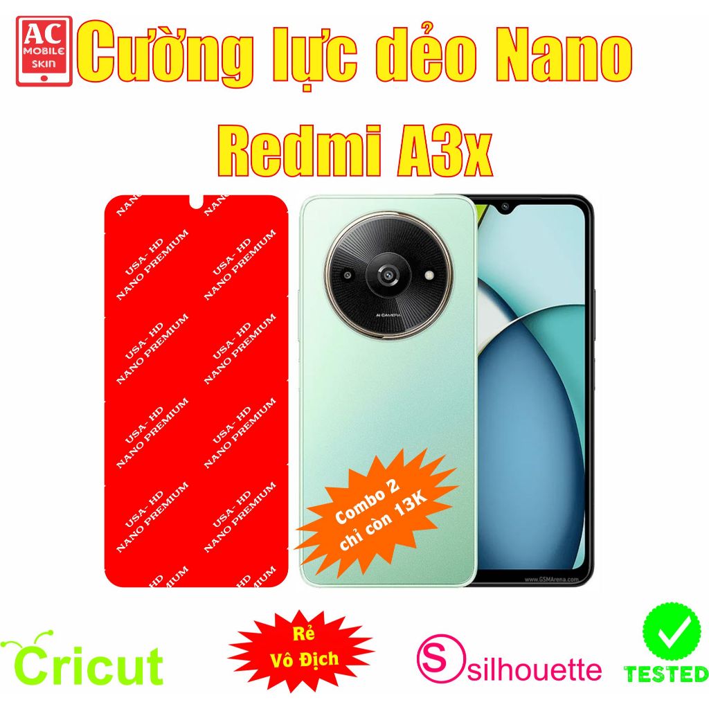 Cường lực dẻo bảo vệ màn hình điện thoại Redmi A3x