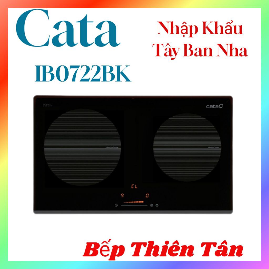 Bếp từ Cata IB 0722 BK - Bếp từ đôi âm 6000W, Kính Schott Ceran, Made in Spain