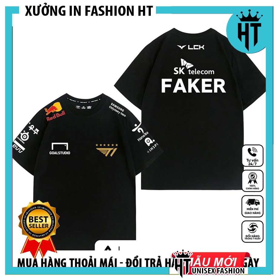 Áo thun T1 6 sao vô địch Faker - One Piece