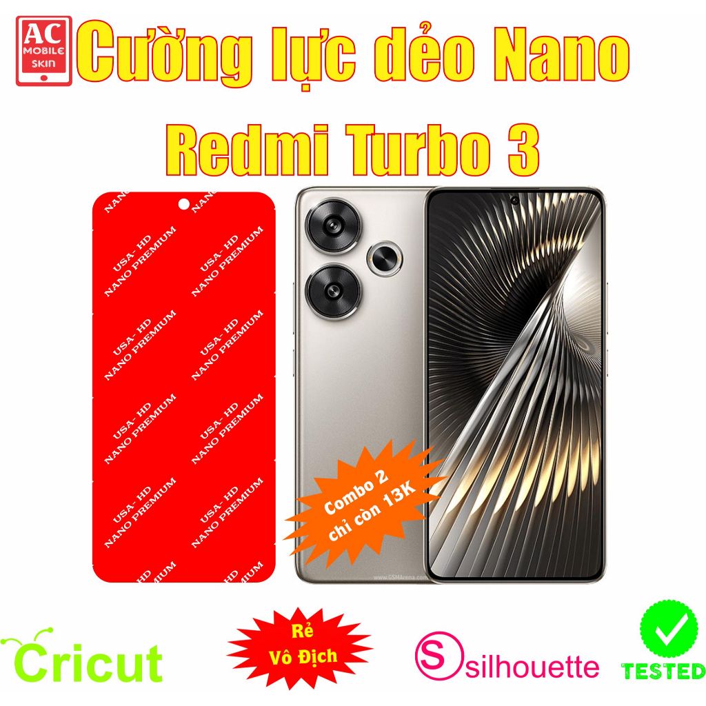Cường lực dẻo bảo vệ màn hình điện thoại Redmi Turbo3 (Turbo 3)