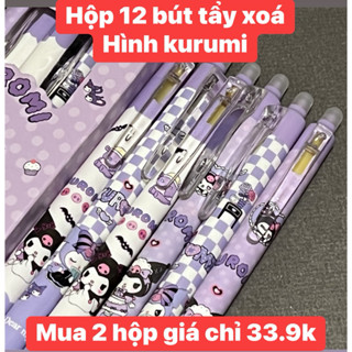  hộp 12 bút KURUMII tẩy xóa được bút bi bấm tẩy xóa  bút mực gell tẩy xóa 
