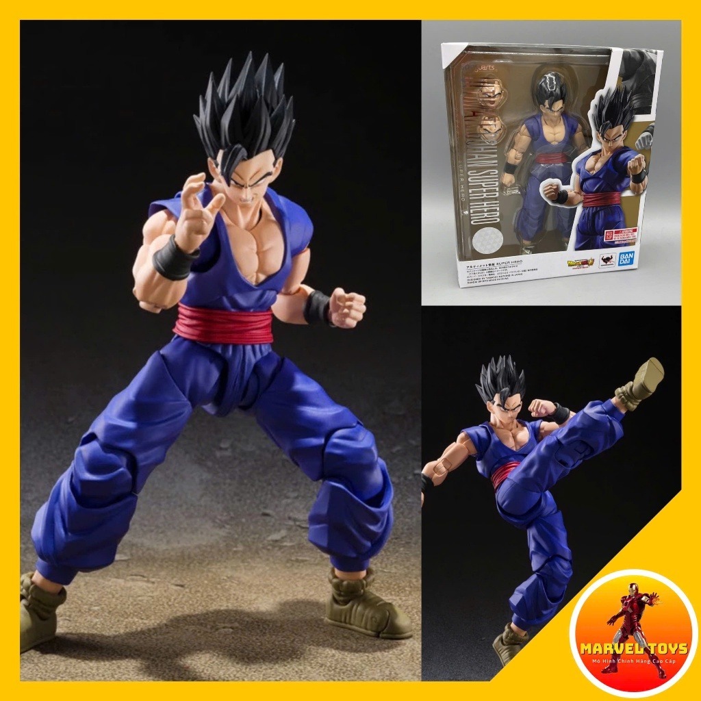 Mô Hình SHF Gohan Ultimate Super Hero Dragon Ball Chính Hãng Bandai SHFiguarts Có Khớp