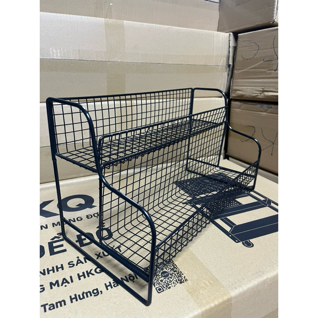 Kệ gia vị 2 tầng, thép sơn tĩnh điện chống rỉ, kệ nhà bếp, kệ25