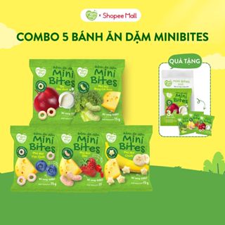Bánh Ăn Dặm MiniBites Mămmy bổ sung canxi hỗ trợ tập nhai cho bé từ 6 tháng gói 15g