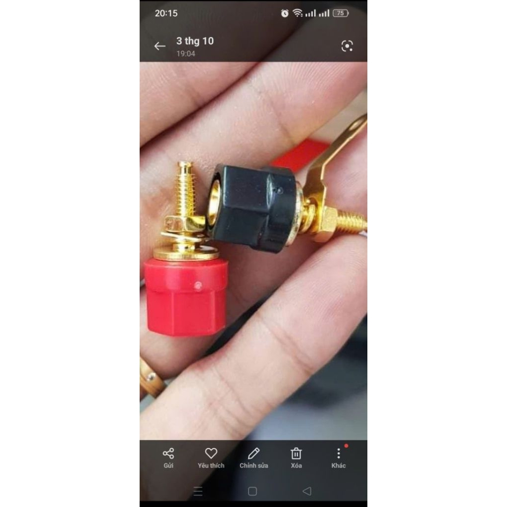 com bo 5 cặp jac loa đỏ và đen (10 chiếc )..