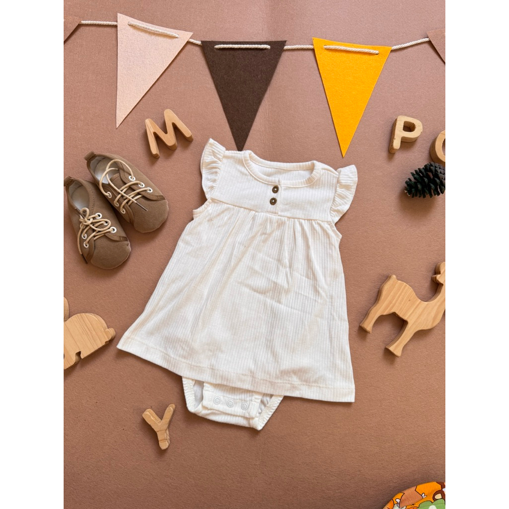 Romper trắng 0-3month