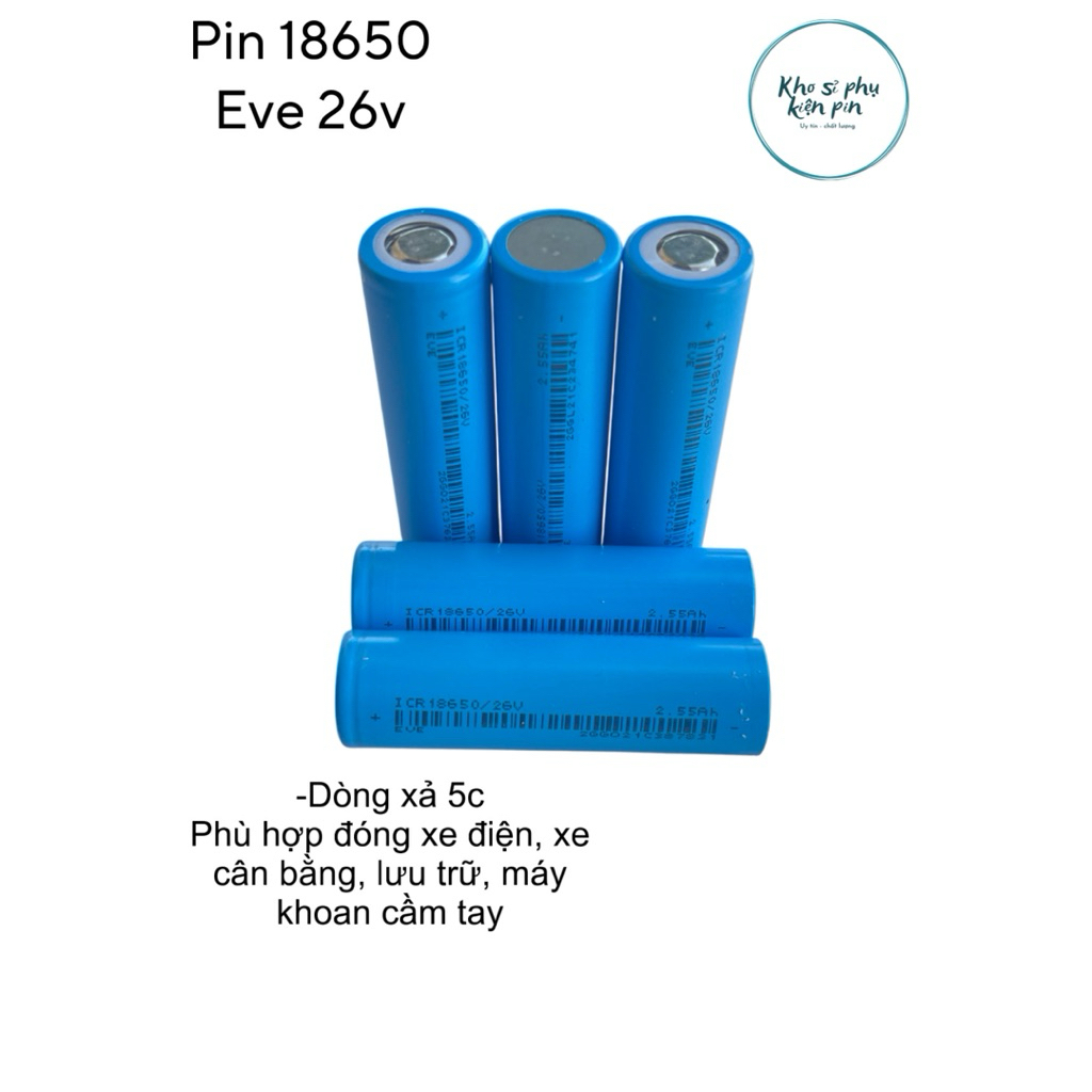 Cell pin Eve 26v 2500mah chính hãng, tháo khối như mới