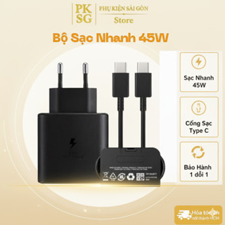 Sạc nhanh 45W – Tùy chọn: Củ sạc / Cáp Type-C / Bộ sạc đầy đủ – Dành cho Note 20, S20, S21