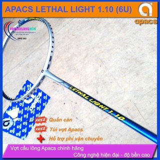 Vợt cầu lông Apacs Lethal Light 1.10 - nhẹ tựa như bông, nặng đầu công tốt - kèm phiếu bảo hành