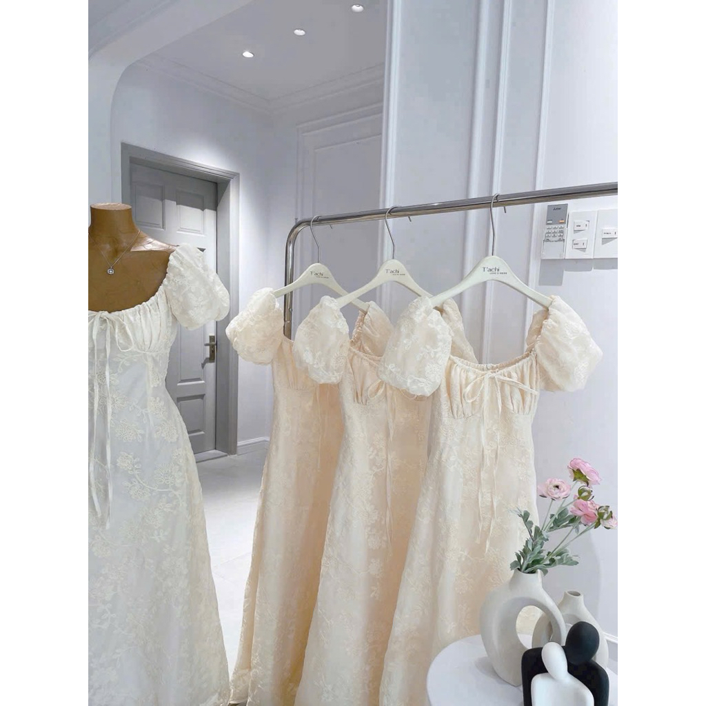 [BÈO BÉO BIGSIZE ] VÁY THIẾT KẾ MIDI NUDE REN HOA NỔI DÁNG XOÈ FORM BIGSIZE 60-90KG | BigBuy360 - bigbuy360.vn